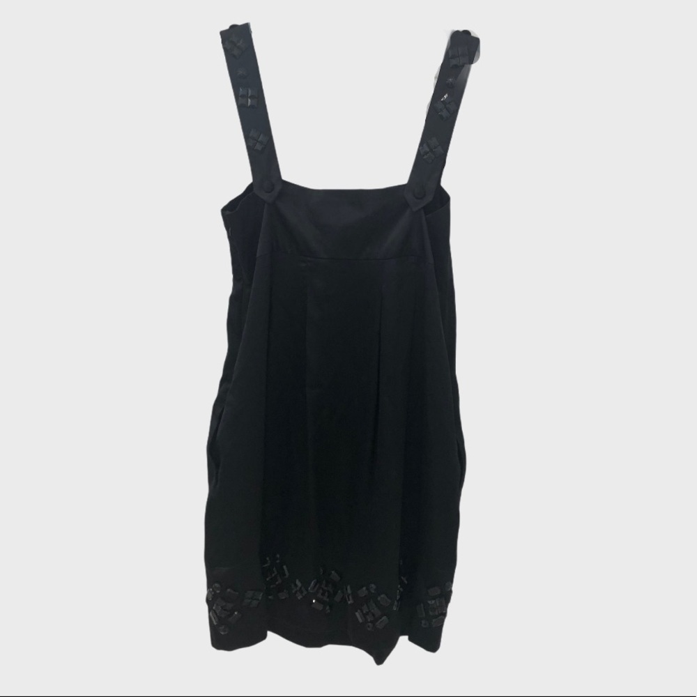 YUMI Kim black silk dress embellished beads - Picture 2 of 7